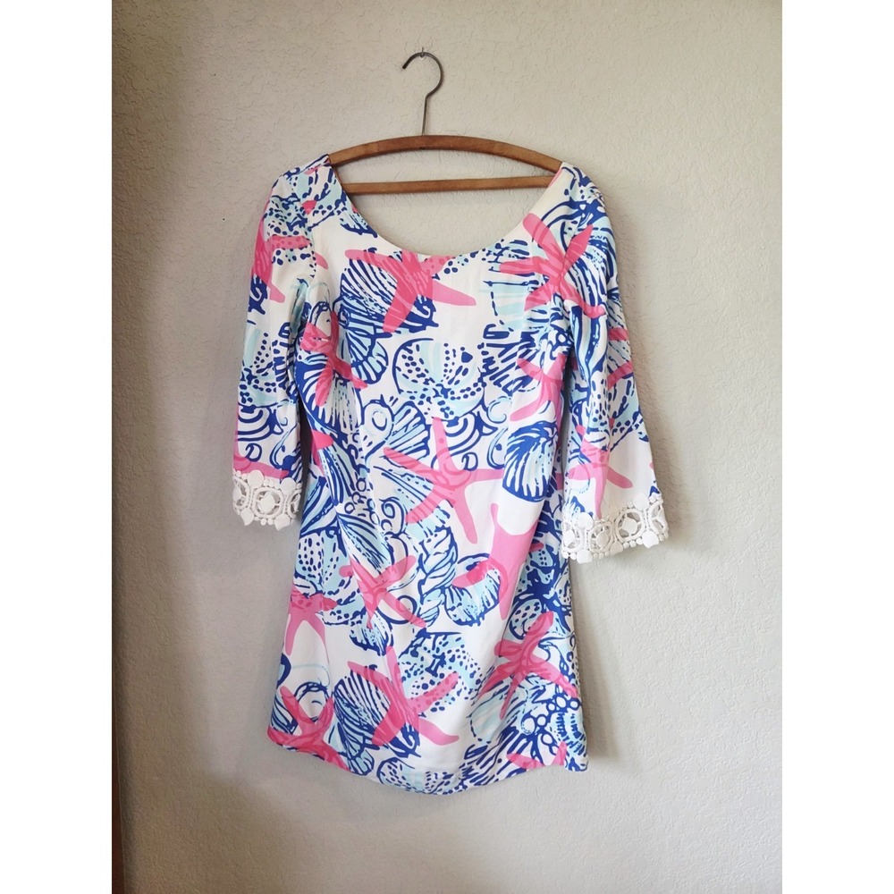 Lilly Pulitzer Dress She She Shells HARBOUR TUNIC Dress Medium‎ Starfish
